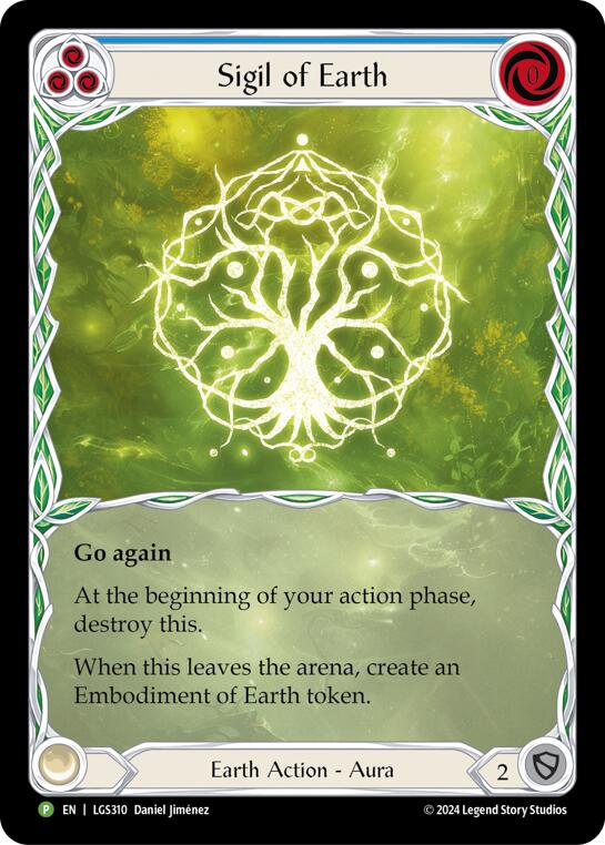 Sigil of Earth (Extended Art) [LGS310] (Promo)  Rainbow Foil