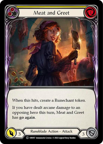 Meat and Greet (Yellow) [1HV017] (Historic Pack 1 Blitz Deck Viserai)