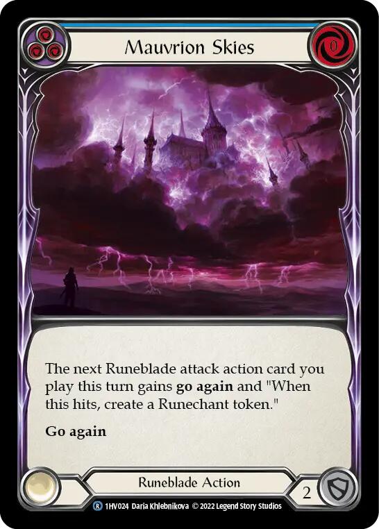 Mauvrion Skies (Blue) [1HV024] (Historic Pack 1 Blitz Deck Viserai)