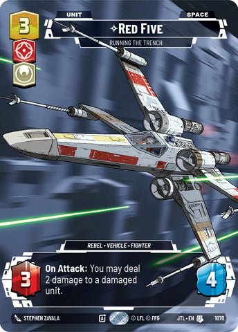 Red Five - Running the Trench (1070) (Prestige Foil) (1070) [Jump to Lightspeed]