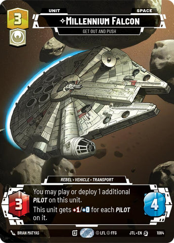 Millennium Falcon - Get Out And Push (1084) (Prestige Foil) (1084) [Jump to Lightspeed]