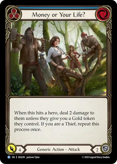 Money or Your Life? (Blue) [SEA205] (High Seas)  Rainbow Foil