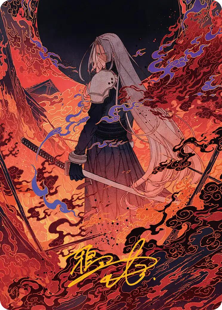 Nibelheim Aflame Art Card (Gold-Stamped Signature) [FINAL FANTASY Art Series]