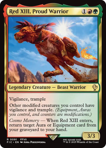 Red XIII, Proud Warrior (Surge Foil) [FINAL FANTASY Commander]