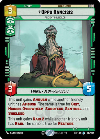 Oppo Rancisis - Ancient Councilor (105/264) (105/264) [Legends of the Force]