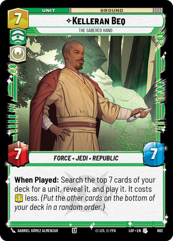 Kelleran Beq - The Sabered Hand (602) (Foil) (602) [Legends of the Force]