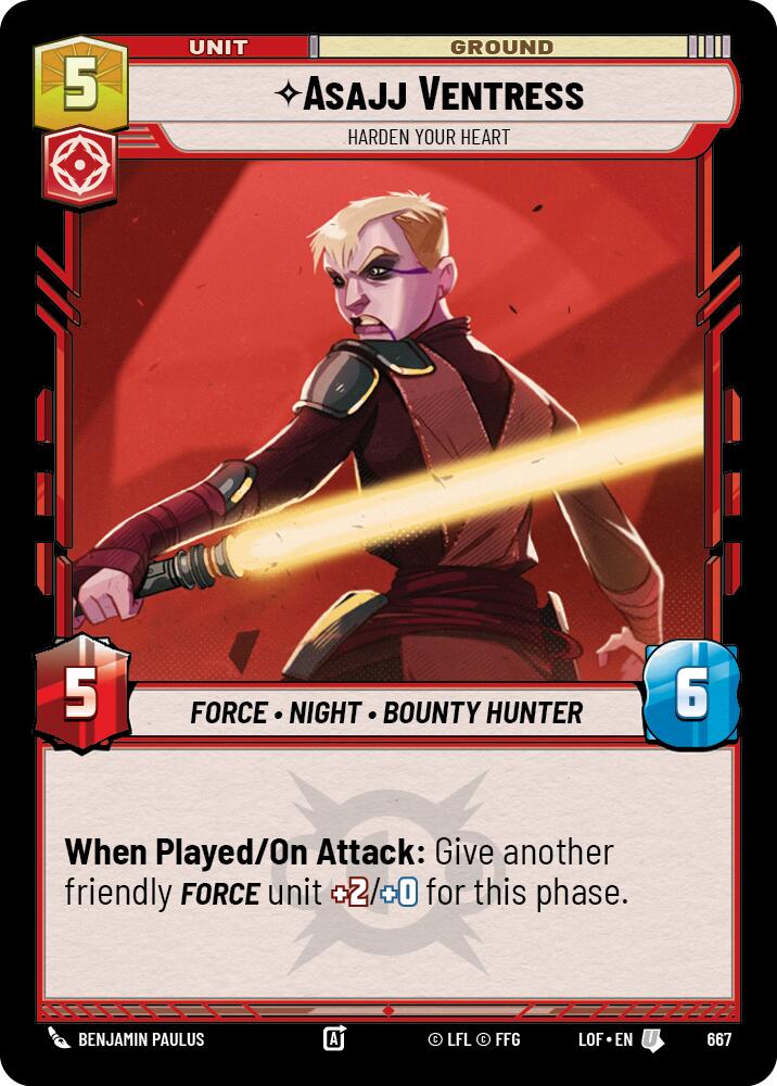 Asajj Ventress - Harden Your Heart (667) (Foil) (667) [Legends of the Force]