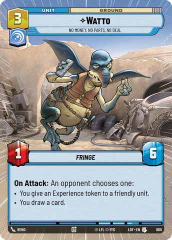Watto - No Money, No Parts, No Deal (805) (Hyperspace Foil) (805) [Legends of the Force]