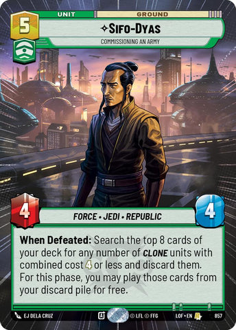 Sifo-Dyas - Commissioning An Army (857) (Hyperspace Foil) (857) [Legends of the Force]