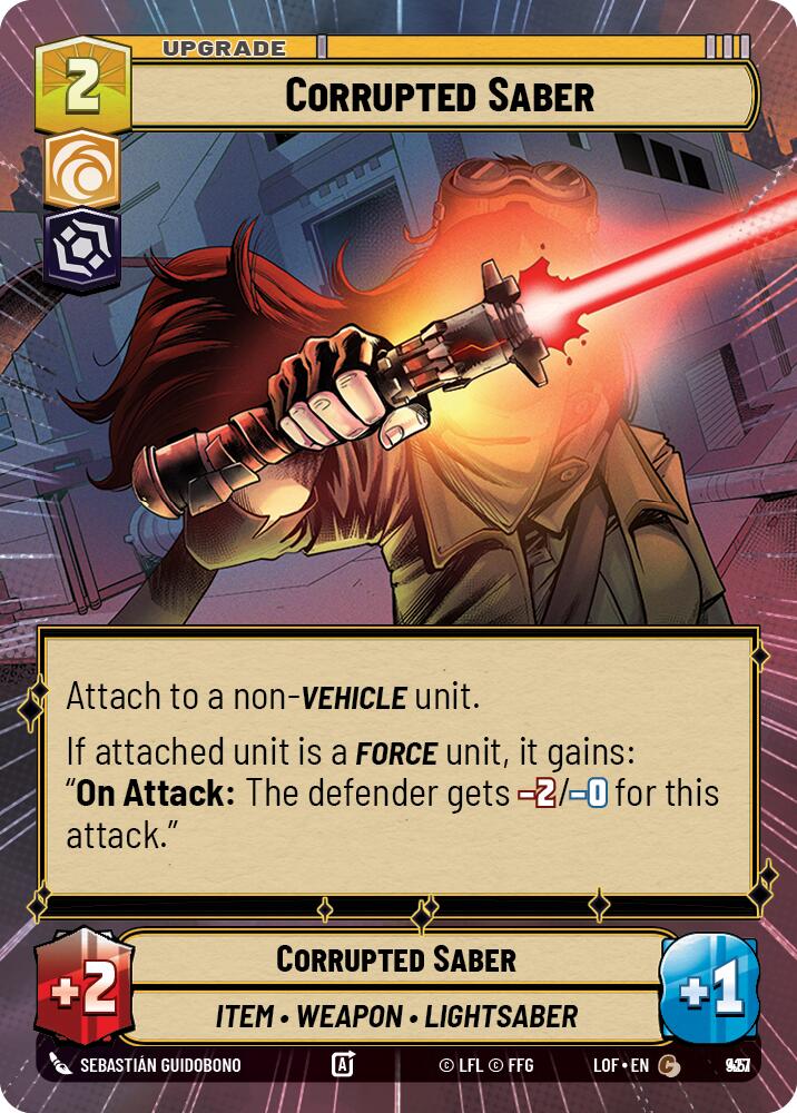 Corrupted Saber (927) (Hyperspace Foil) (927) [Legends of the Force]
