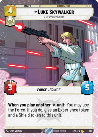 Luke Skywalker - A Hero's Beginning (989) (Hyperspace Foil) (989) [Legends of the Force]