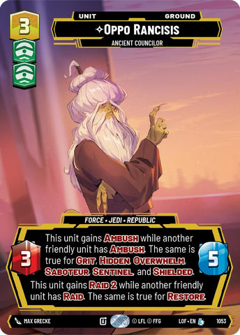 Oppo Rancisis - Ancient Councilor (1053) (Prestige) (1053) [Legends of the Force]