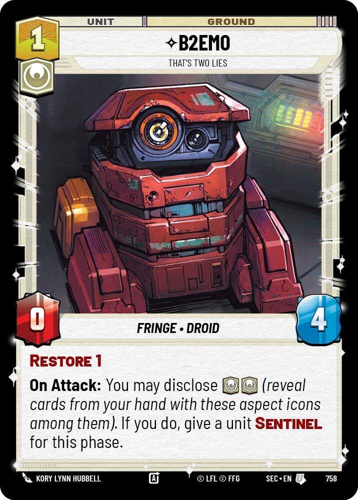 B2EMO - That's Two Lies (Foil) (758) (758) [Secrets of Power]