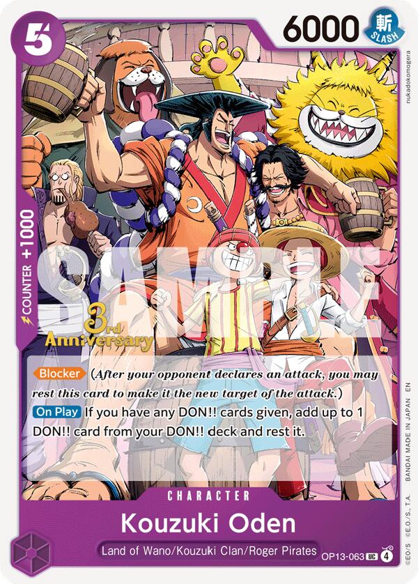 Kouzuki Oden [Carrying On His Will: 3rd Anniversary Tournament Cards]