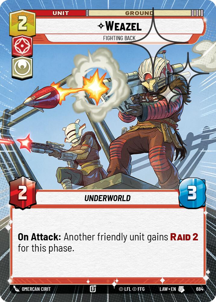 Weazel - Fighting Back (684) (Hyperspace Foil) (684) [A Lawless Time]