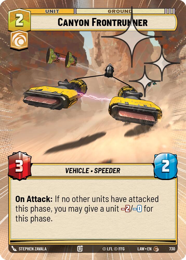Canyon Frontrunner (730) (Hyperspace Foil) (730) [A Lawless Time]