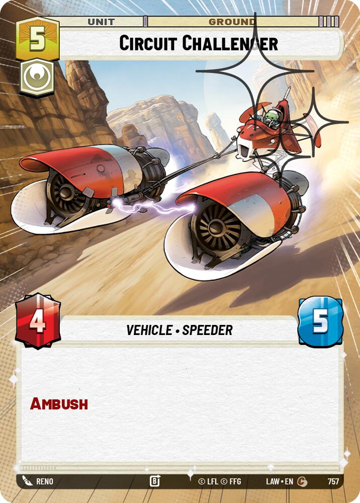 Circuit Challenger (757) (Hyperspace Foil) (757) [A Lawless Time]