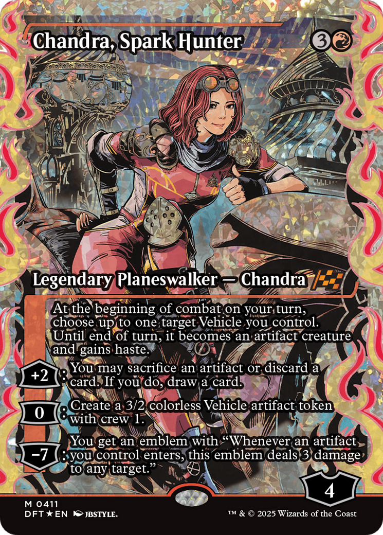 Chandra, Spark Hunter (Showcase) (Fracture Foil) [Aetherdrift]