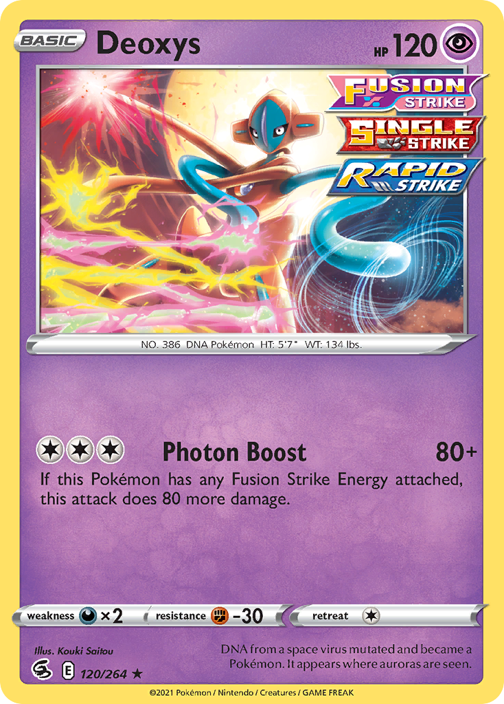 Deoxys (120/264) (Theme Deck Exclusive) [Sword & Shield: Fusion Strike]