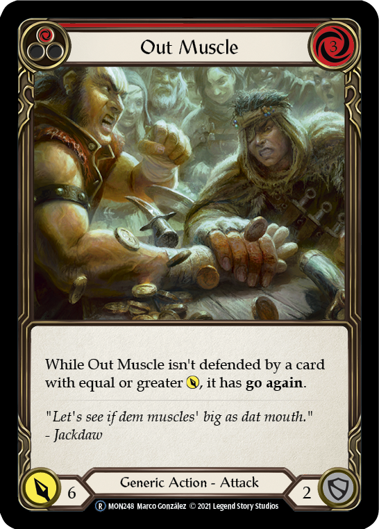 Out Muscle (Red) [U-MON248-RF] Unlimited Rainbow Foil