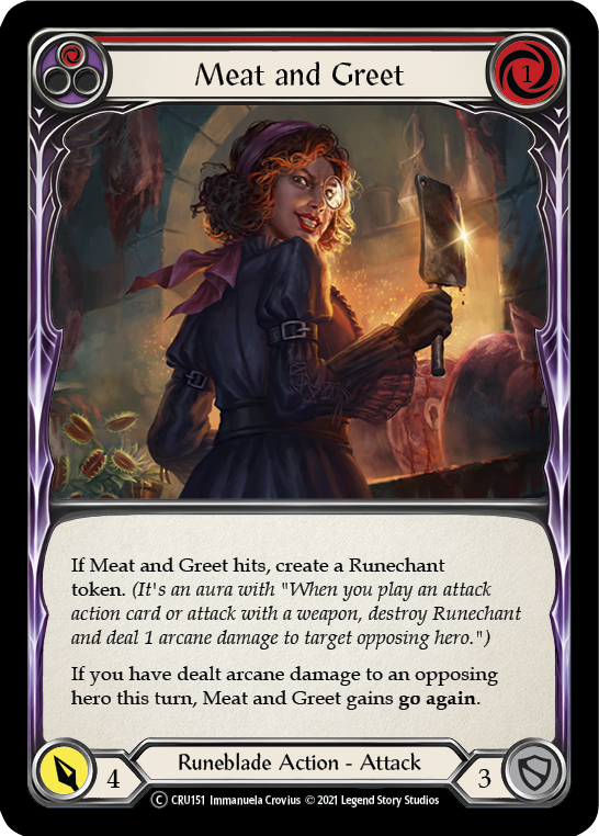 Meat and Greet (Red) [U-CRU151-RF] Unlimited Rainbow Foil