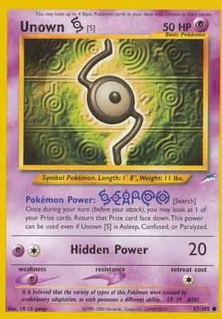 Unown (S) (87/105) [Neo Destiny Unlimited]