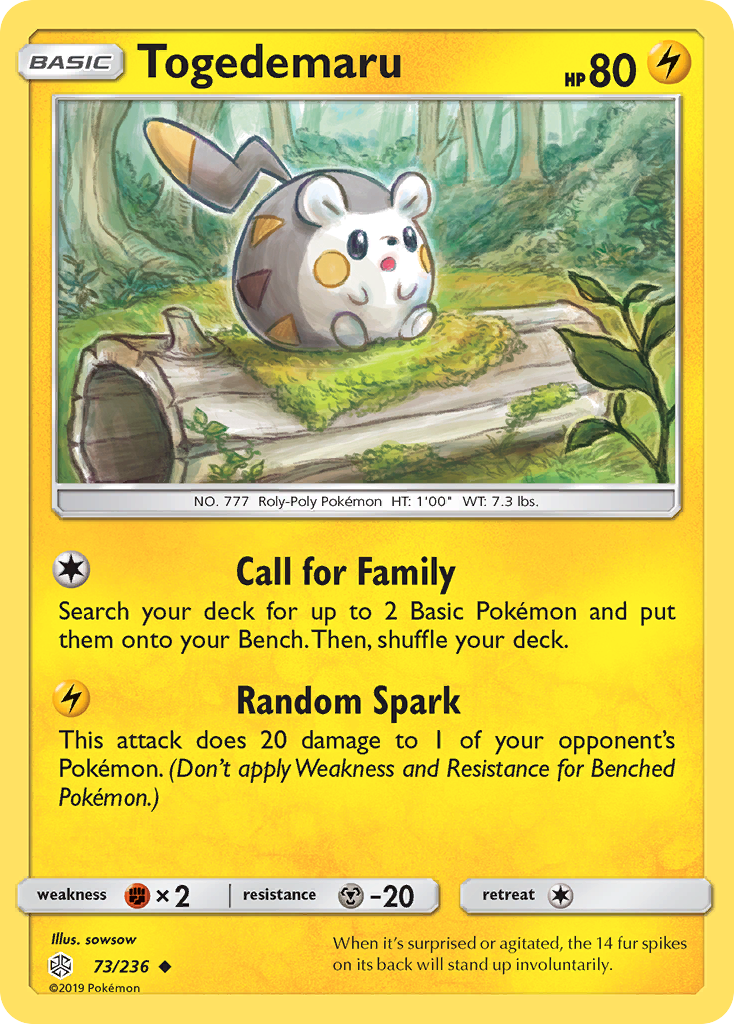 Togedemaru (73/236) [Sun & Moon: Cosmic Eclipse]