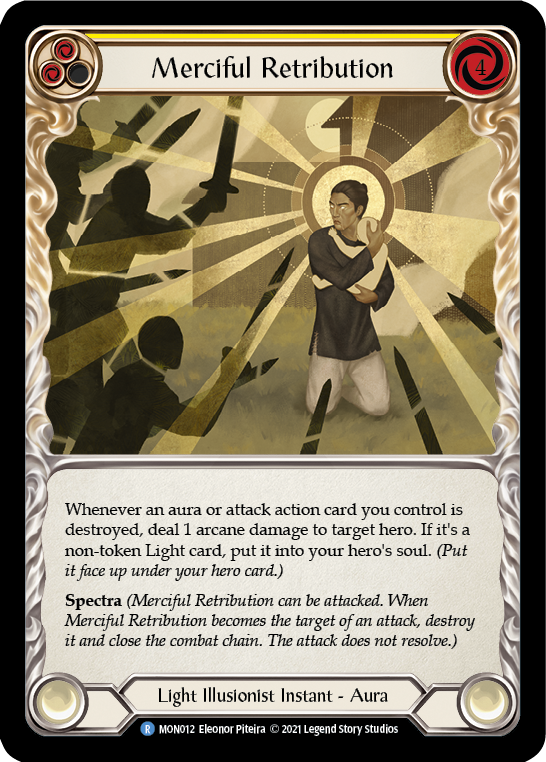 Merciful Retribution [MON012-RF] 1st Edition Rainbow Foil