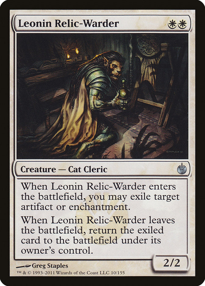 Leonin Relic-Warder [Mirrodin Besieged]