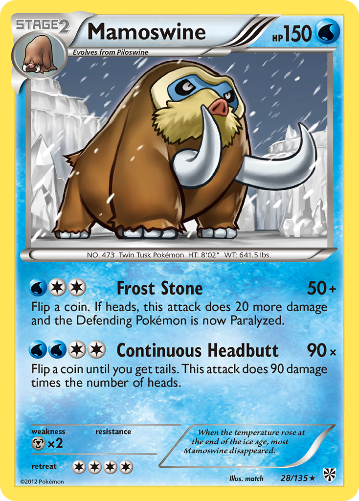 Mamoswine (28/135) [Black & White: Plasma Storm]