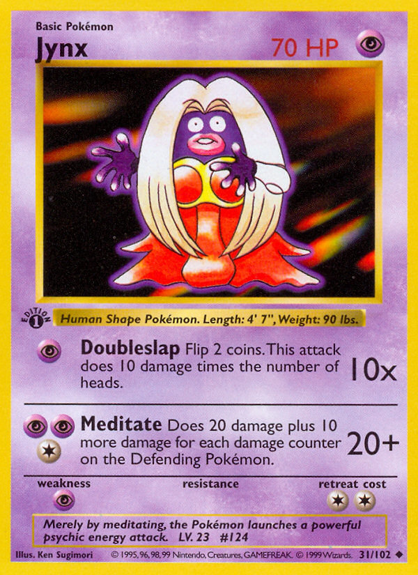 Jynx (31/102) (Shadowless) [Base Set 1st Edition]