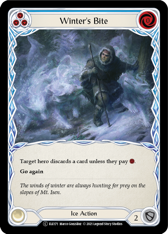 Winter's Bite (Blue) [U-ELE171] Unlimited Rainbow Foil