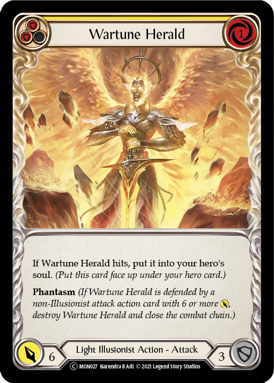 Wartune Herald (Yellow) [U-MON027-RF] Unlimited Rainbow Foil