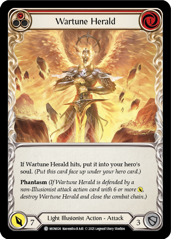 Wartune Herald (Red) [MON026-RF] 1st Edition Rainbow Foil