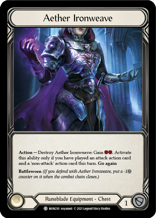 Aether Ironweave [MON230-CF] 1st Edition Cold Foil